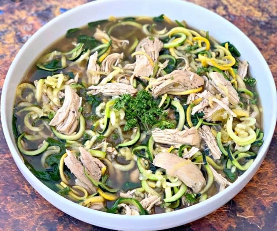 Chinese Chicken Zoodle Soup